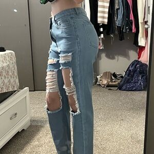 Distressed Blue Women's Jeans